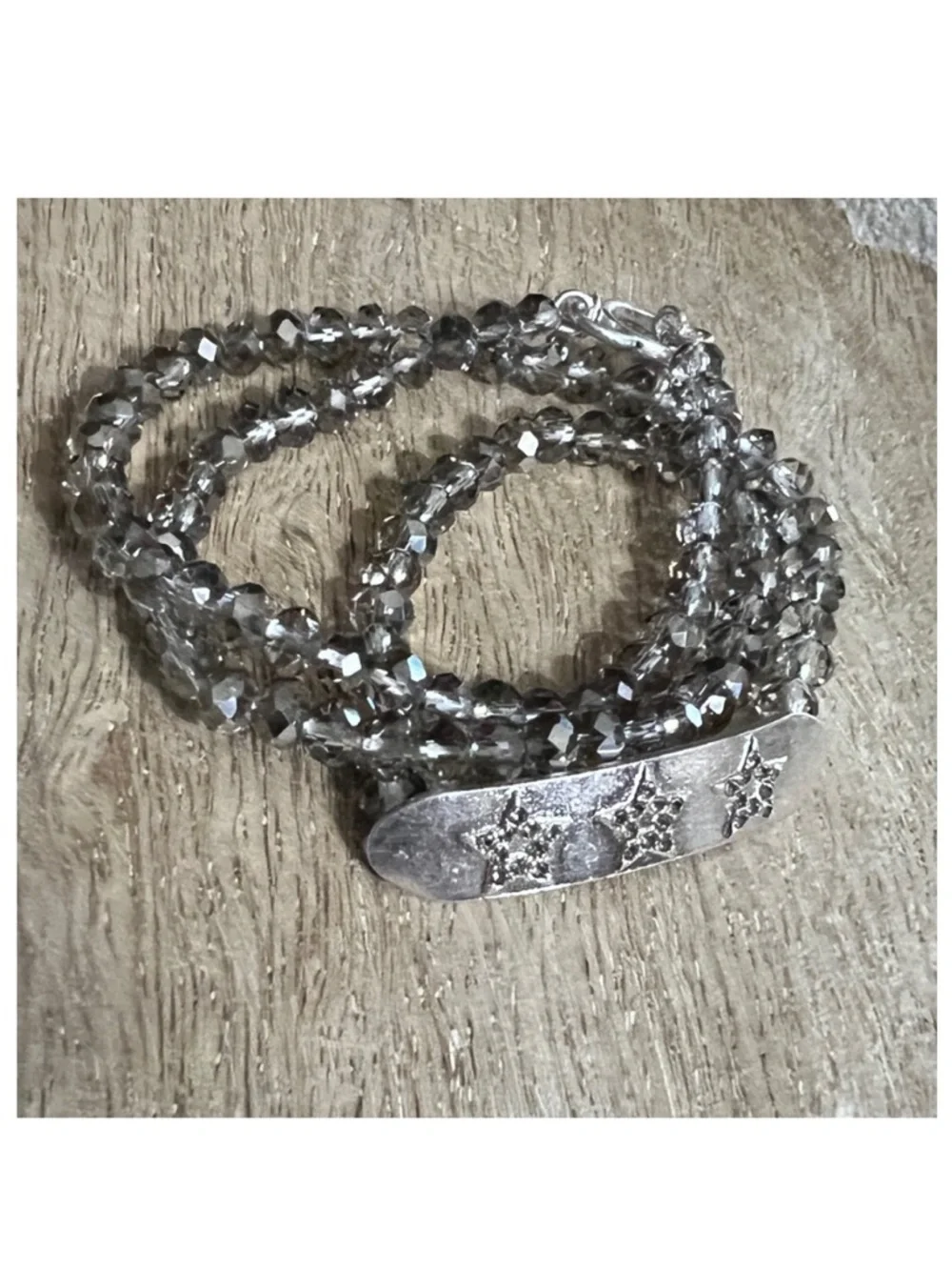 🟠NEW MARLYN SCHIFF Stretchy Beaded Triple Star Bracelet